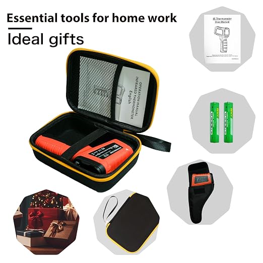 50:1 Infrared Thermometer Gun, -58°F to 2732°F Non-Contact Laser Temperature Gun for Cooking, Pizza Oven, Reptile, Griddle, Digital Temp Gun for HVAC and Industrial Use