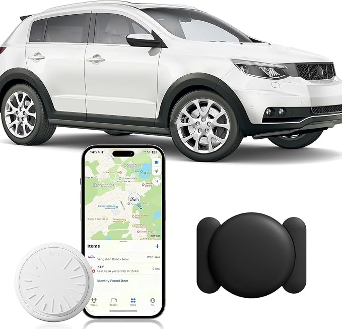 GPS Tracker for Vehicles - Hidden Tracking Devices for Cars, GPS Tracker No Monthly Fee, Car Tracker Device with Real-Time Location, Compact Tracker Device, Work with iOS and Android (1-P)