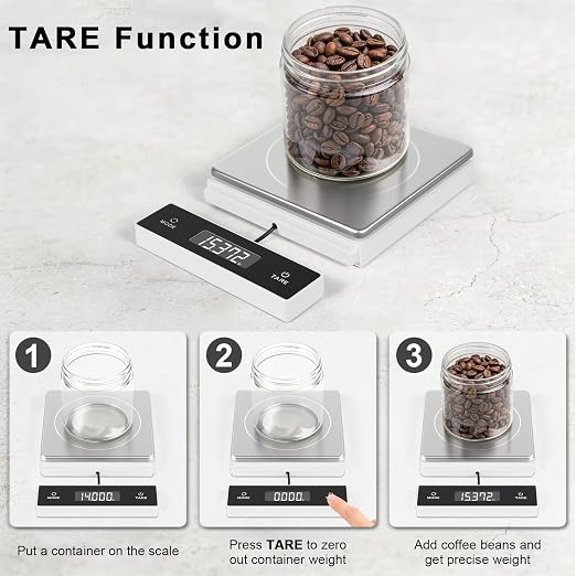 THINKSCALE Digital Kitchen Scale, 11lb/5kg Food Scale with Pull-Out Display, 1g/0.01oz Precision Digital Grams and Ounces for Weight Loss, Baking, Cooking, Keto and Meal Prep, LCD Display