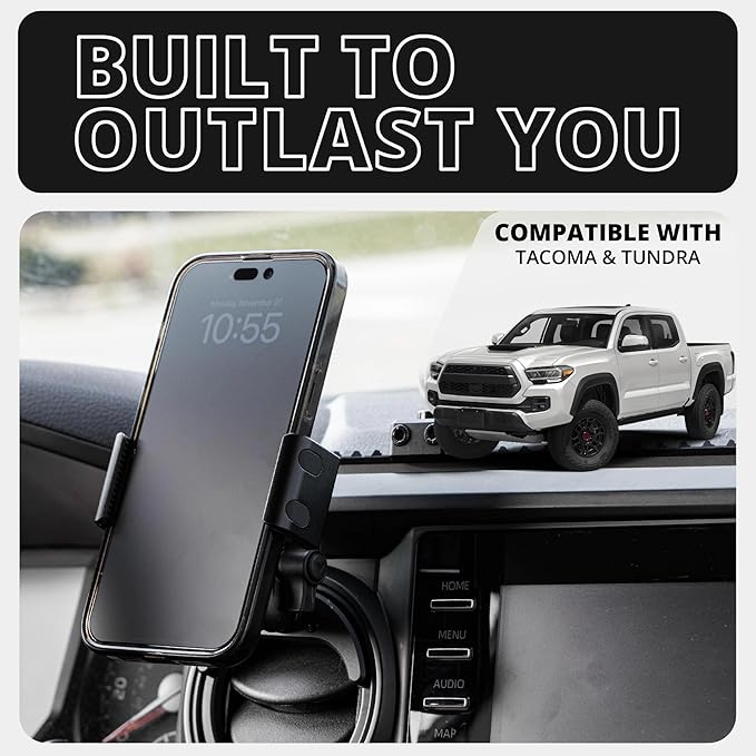 Tackform Link Vent Phone Mount Compatible with 2016-2023 Toyota Tacoma and 2014-2021 Toyota Tundra | Aluminum | Zero Slip, Anti-Scratch | Universal Holder Compatible with iPhone, Galaxy, More | Red
