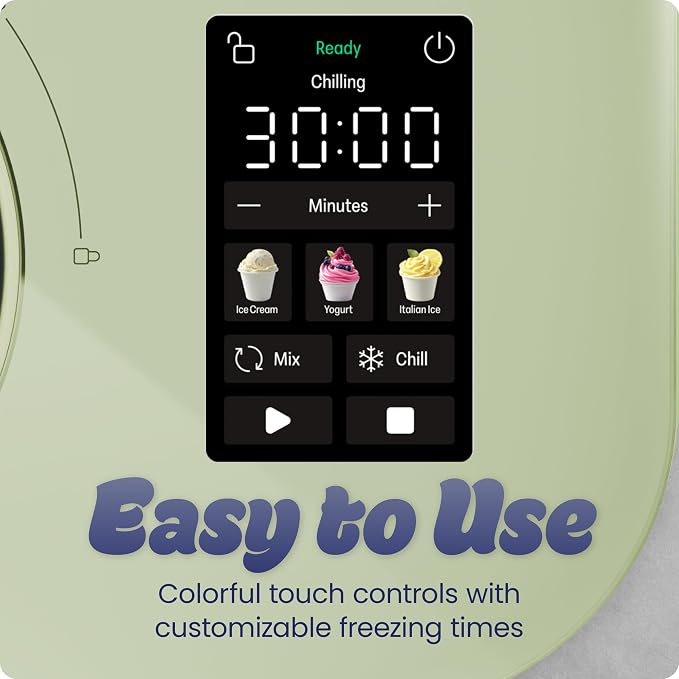 Iceman by Chefman Trio Ice Cream Maker | No Pre-Freezing with Built-In Compressor | for Ice Cream, Froyo, Sorbet, Sherbet, Italian Ice, Frozen Yogurt & More | (2) 20oz Containers & Lids