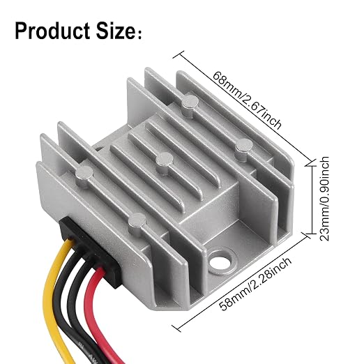DC 8V-40V to 12V 3A Voltage Converter Step Down/Up Regulator Voltage Reducer Converter Waterproof Regulated DC Power Supply for Golf Cart Club Car LED Light