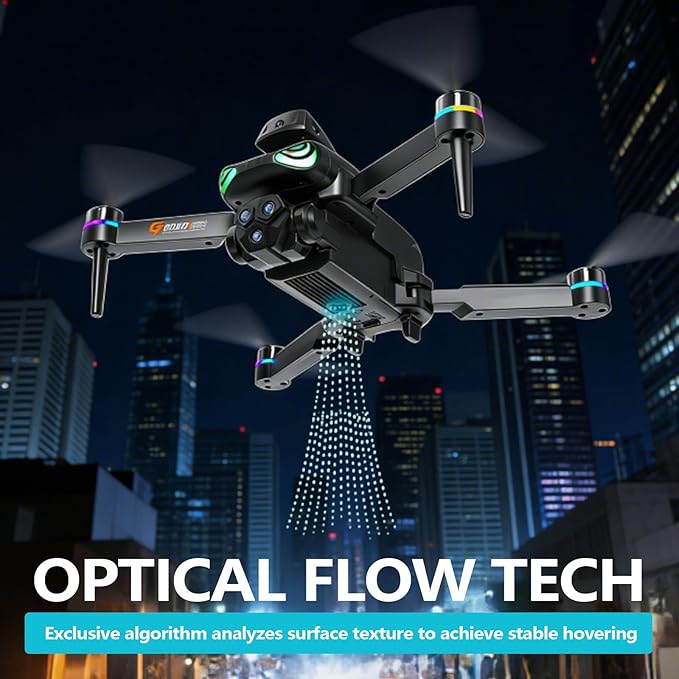 Drone with camera for adults, screen on controller, drone with obstacle avoidance, 2 Batteries, Optical Flow Positioning, One-Touch Takeoff/Landing, drone with camera for kids, toys for boys