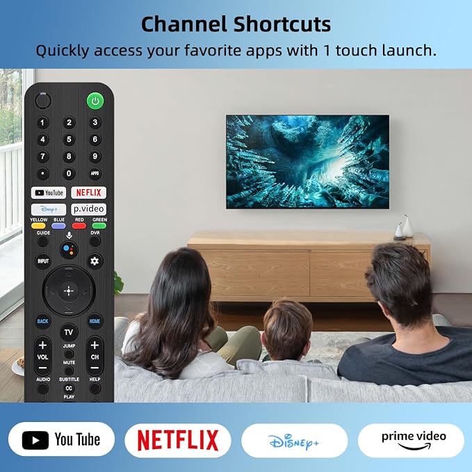 for Sony TV Remote Voice, Replacement for Sony Bravia TV Remote for All Smart LED OLED Series TVs with Voice Function (RMF-TX520U)