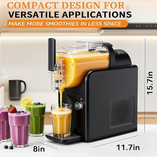 5 in 1 Slushie Machine for Home, No Ice Needed Frozen Drink Maker with Anti-Slip Mat, 61oz Slushy Machine Self-Cleaning and LED Display for Margaritas, Frappes, Smoothies and Shakes (Grey)