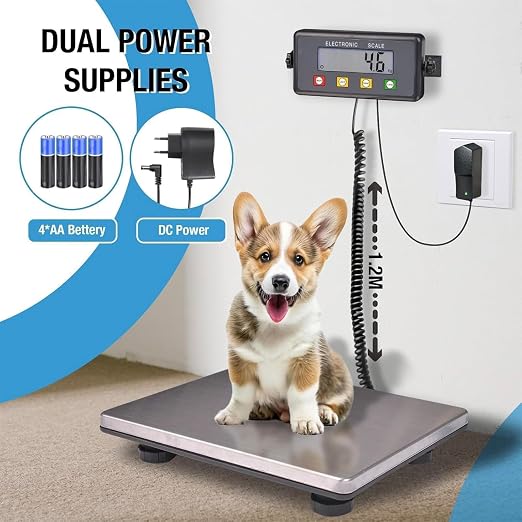 SurmountWay Large Shipping Scale, 440lb/0.2lb Digital Postal Scale with Tare/Count/Auto-Off Function, High Accurate Shipping Scale for Packages,Small Business,Luggage,Warehouse,Home (15.3"x11.8")