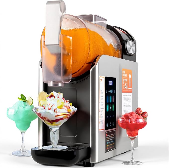 New Upgrade Smart 6 Presets Slushie Machine for Home & Frozen Drink Maker | 68oz Color Touch Screen Slushy Machine for Home with 2/4/6H Smart Timer & Self-Cleaning, DIY Soft Serve Ice Cream Machine