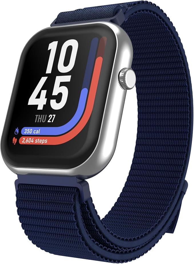 iTouch AIR 5 Smartwatch, 1.85" AMOLED Display, Bluetooth Calling, 100+ Sports Modes, Heart Rate, SpO2, Sleep & Stress Tracking, Water Resistant, 7-Day Battery Life, for Android & iPhone