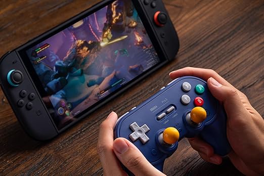 8BitDo Pro 3 Bluetooth Controller for Switch/Switch 2 – TMR Joysticks, Swappable ABXY Buttons, Pro Back Buttons, Charging Dock, Hall Effect Triggers, for Windows, Apple, SteamOS, Android - Gray