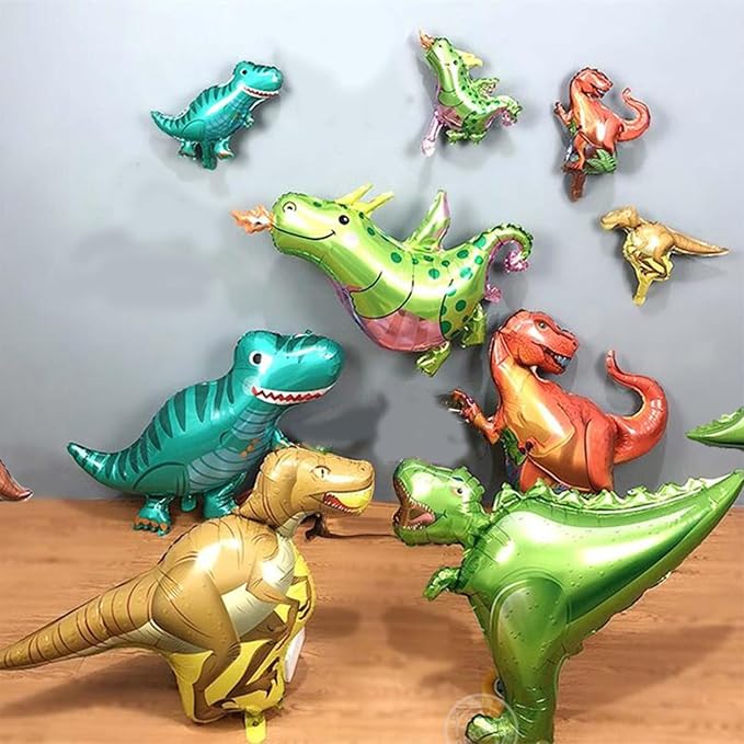 3-in-1 Electric Balloon Pump with Dinosaur Foil Balloons, 3-in-1 Electric Balloon Pump, Portable Electric Air Pump for All Balloons Inflatables Dual Nozzle Balloon Blower Machine