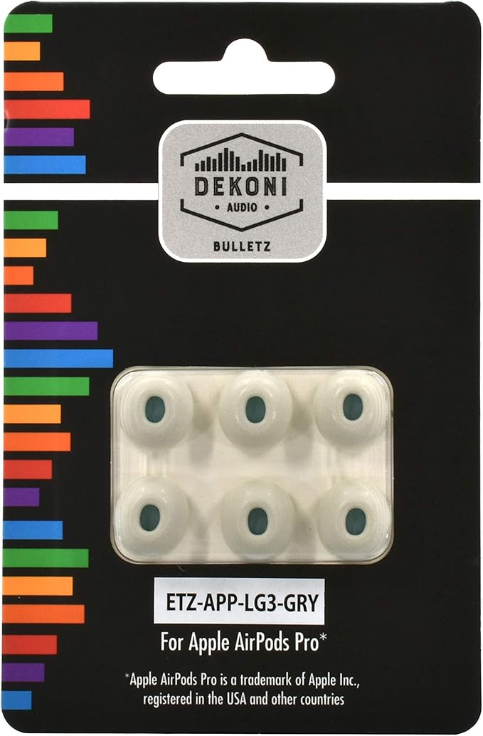 Dekoni Bulletz Memory Foam Ear Tips for AirPods Pro and AirPods Pro 2 | Replacement Ear Tips