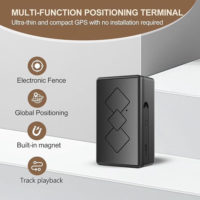 Mini GPS Tracker for Vehicles,Portable Real Time Magnetic GPS Tracking Device for Car, Full Global Coverage Location Tracker for Kids,Dogs,Trucks/Person,No Subscription Required/No Monthly Fee