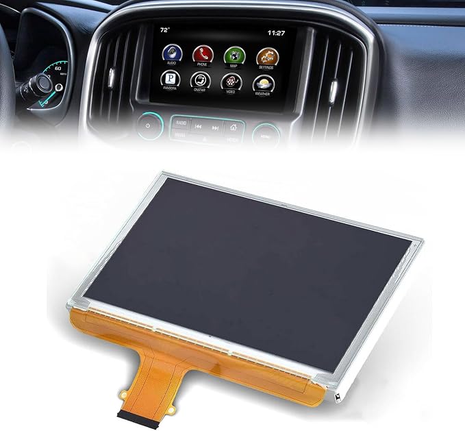 DJ080PA-01A 8" 55 Pin LCD Monitor Touch Screen Navigation Radio Compatible with Chevy Silverado Suburban Tahoe & GMC Yukon Sierra 2015-2018 Digitizer Replacement