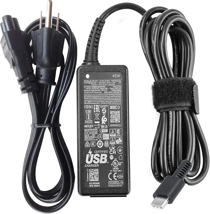OEM 45W USB C Charger for HP L42206-001 Chromebook 11 13 14 15 G1 G2 G3 G4 | G5 G6 X360 L42206-003 L42206-004 L43407-001 860210-850 N8N14AA Type C Adapter Power Supply