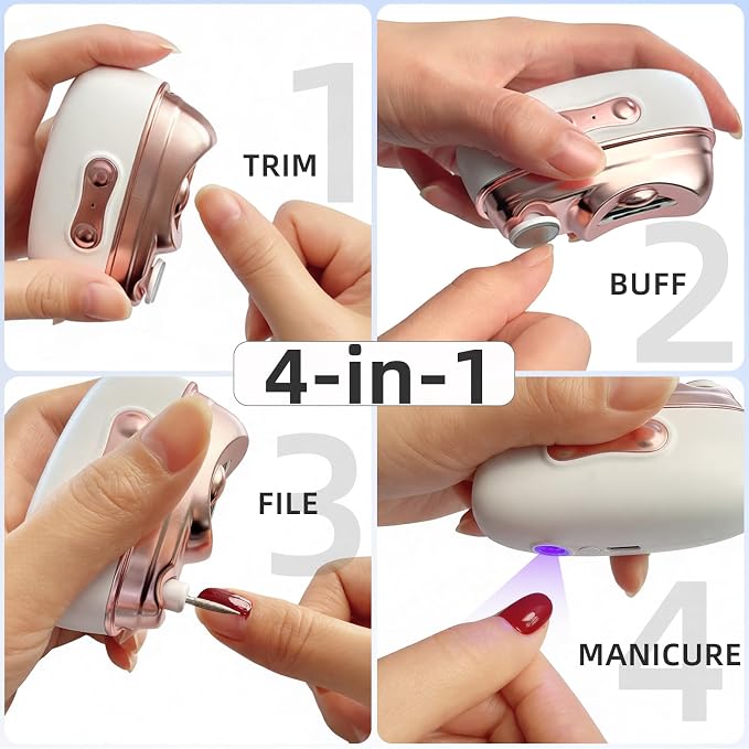4 in 1 Safe Electric Nail Clipper for Baby & Adults, Sonic Electric Toothbrush