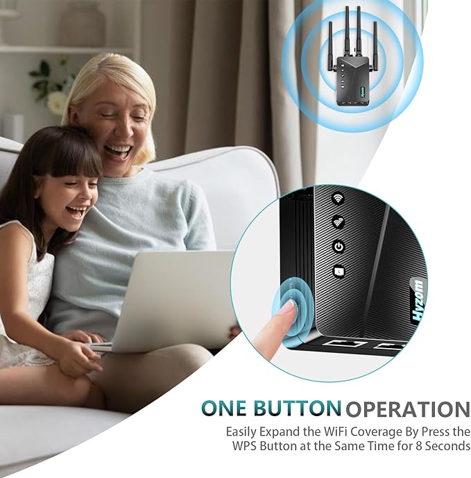 WiFi Extender, 2026 Strongest WiFi Extender Signal Booster, Whole Home Internet Repeater Covers up to 15,000 sq.ft and 50 Devices, Easy Setup | Banish WiFi Dead Zones
