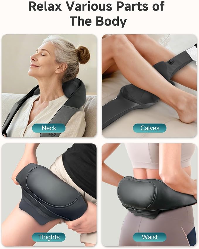 Snailax Neck and Shoulder Massager - 2026 Upgraded Cordless Massagers with Graphene Heating for Sensitive Skin & Even Heat, FSA Eligible, 4D Shiatsu Massager for Pain Relief, Gifts for Father Dad