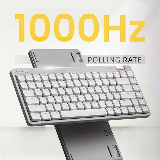 Flow Lite 100 Keys Low Profile Mechanical Keyboard, Swappable Rechargeable Wireless Keyboard with 2.4G Receiver, Bluetooth and Wired Connection for Windows, Mac/ Specter Linear Switches (Off-white)