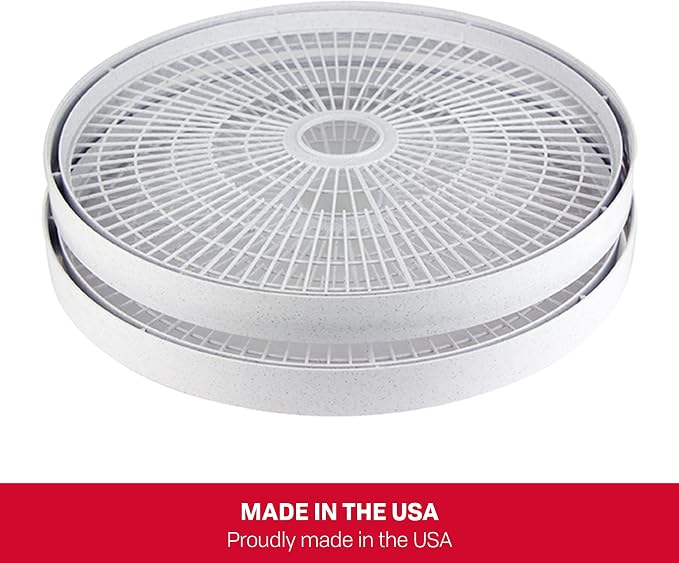 Nesco TR-2 White Plastic Round 15 1/2" Add-A-Trays to fit NESCO 1000 Series Food Dehydrators 2 Pack