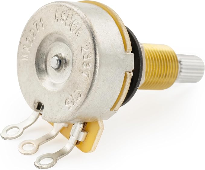CTS 450 A500K Pots Long Split Shaft 3/4 Inch 10% Audio Taper Potentiometers for Electric Guitar Bass (Set of 2)