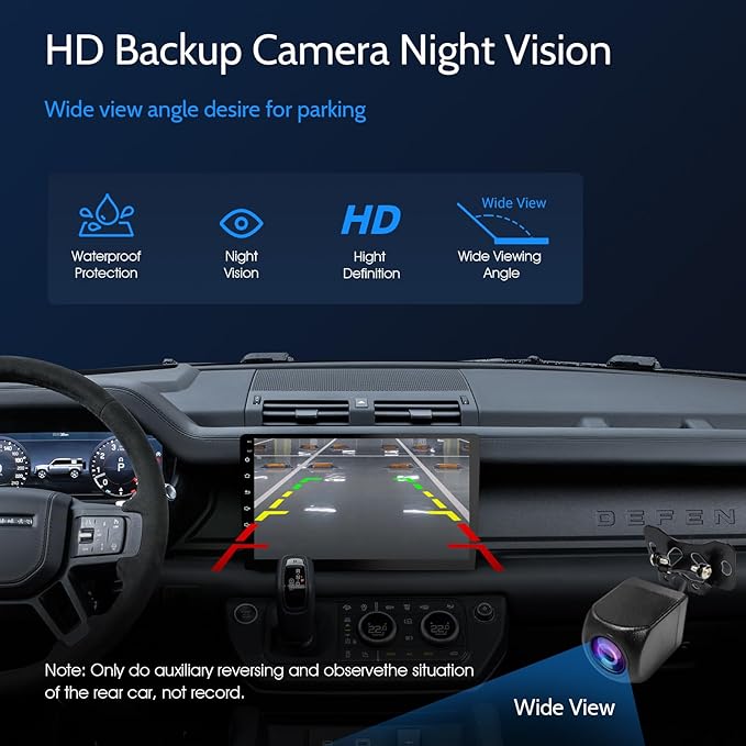 Haudio 9" Wireless Double Din Car Stereo,Apple Carplay an Android Auto 8 cores Radio Screen,Support Mirror Link,Bluetooth 5.0,FM/AM,Aux Input Car Audio Receivers,2 Din Autoradio with Backup Camera