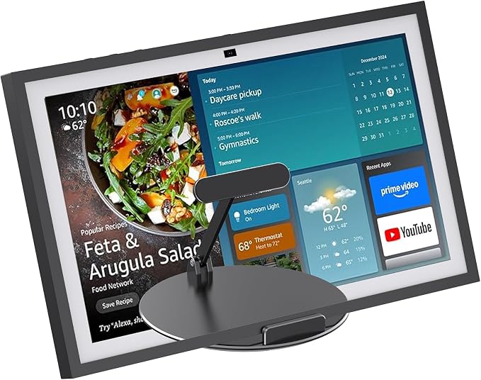 Adjustable Stand for Echo Show 15 (1st, 2nd Gen) and Show 21, Rotatable and Tiltable, Foldable Alexa Show 15 Table Stand, Aluminum Echo Show 15 Desk Holder