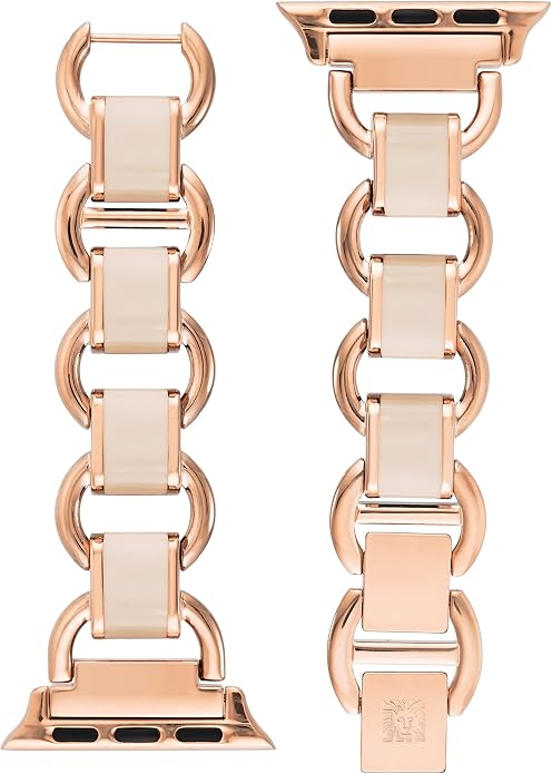 Anne Klein Fashion Chain Bracelet for Apple Watch, Secure, Adjustable, Apple Watch Replacement Band, Fits Most Wrists