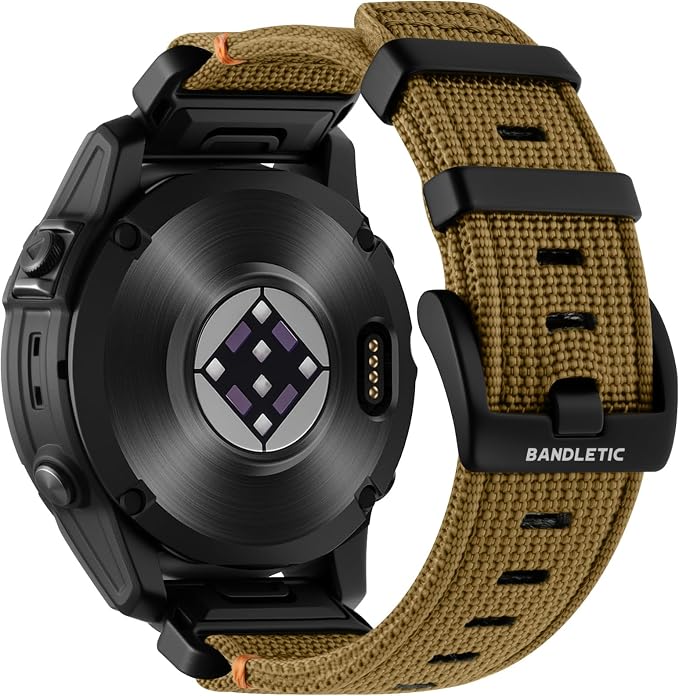 Bandletic Compatible with Garmin Fenix 7 Watch Band-22mm Quick Fit Rugged Durable Strap for Fenix 8 E 47mm/7 6 Pro/5 Plus/Instinct 2 3 E 45mm /Forerunner 965/955/945 /Approach S70/S62/S60/MARQ Gen 2