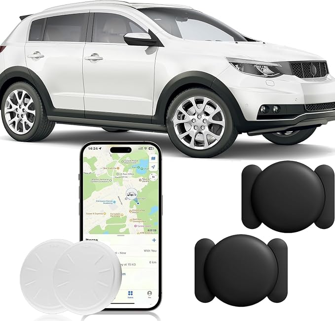 GPS Tracker for Vehicles, 2PCS Portable GPS Tracker, Real Time Magnetic GPS Tracking Device,Full Global Coverage Location Tracker for Kids,Dogs,Trucks/Person,No Subscription Required, Black