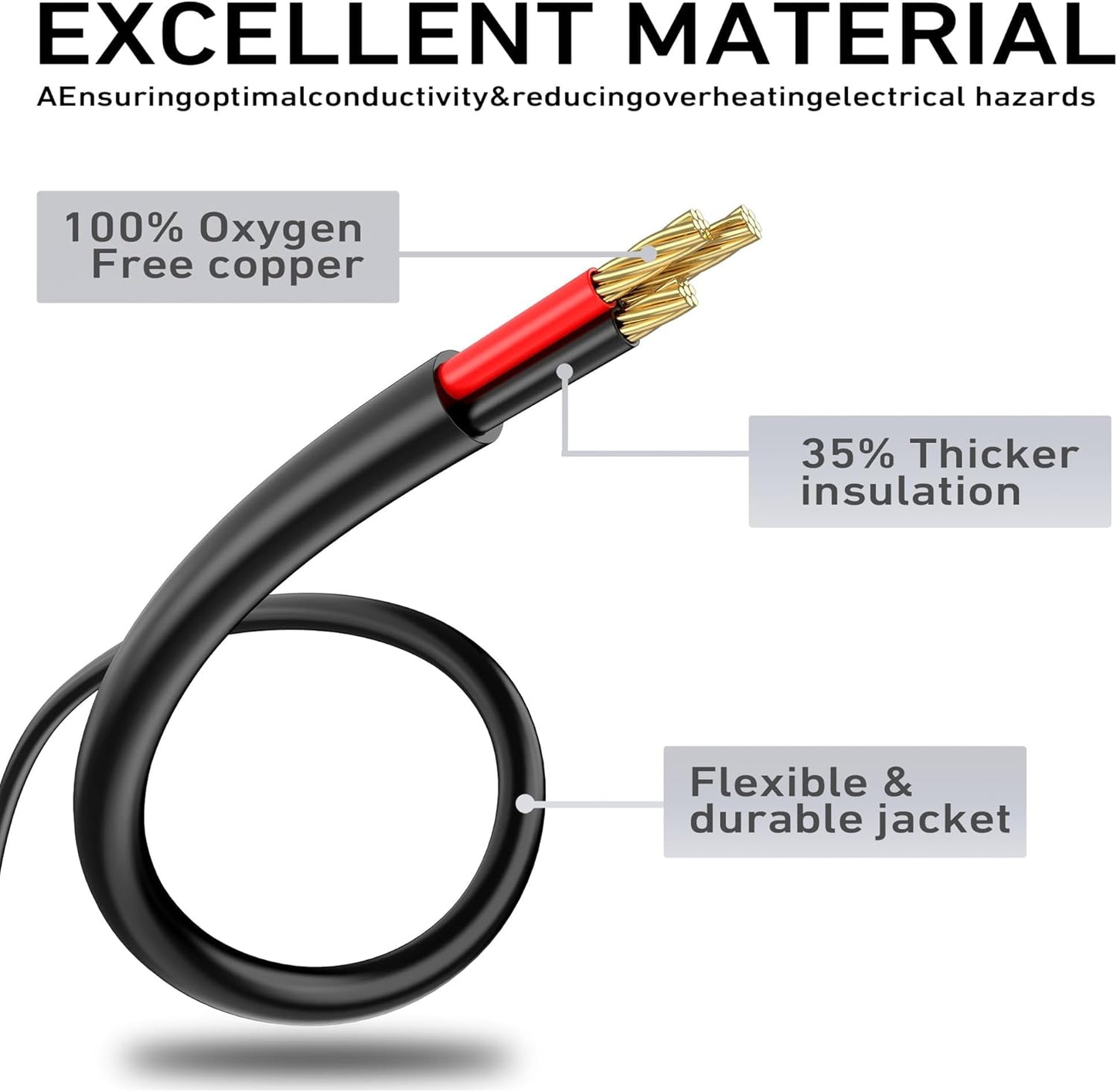 LUCKY TL Indoor Outdoor Extension Cord, 16/3 Gauge Black Long Extension Cord 50ft, Waterproof Flexible Case, Made of Pure Copper, 13A 1625W 16AWG SJTW, 3 Prong Heavy Duty Wire, ETL