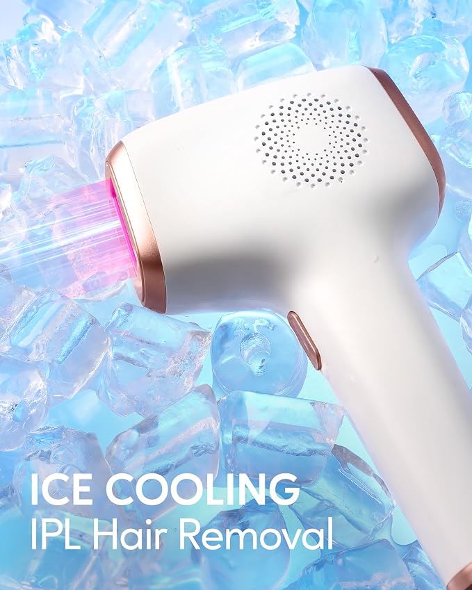 INNZA IPL Hair Removal with Ice Cooling Care Function for Women and Men,Long-Lasting Results, Painless Hair Removal, Hair Removal Device for Full Body