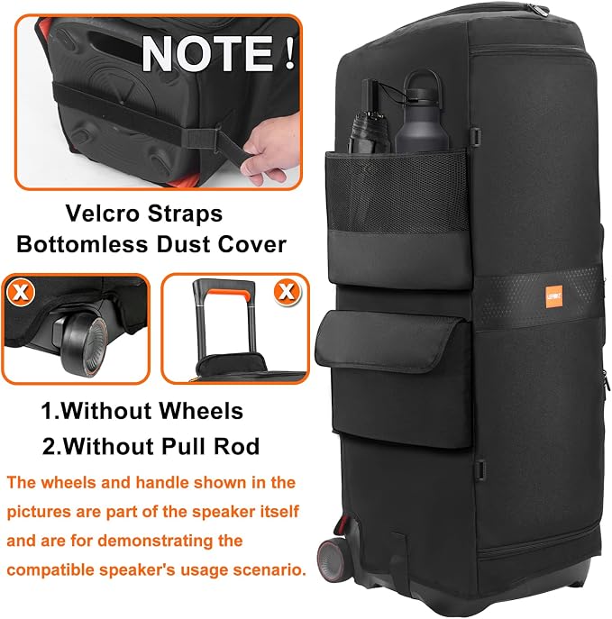 LEFOR·Z Speaker Case Compatible with JBL PartyBox Ultimate,Bottomless Speaker Dust Cover Storage Bag Fits for JBL PartyBox Ultimate for Outdoor Travel,Portable Cover Only(Without Pull Rod & Wheels)
