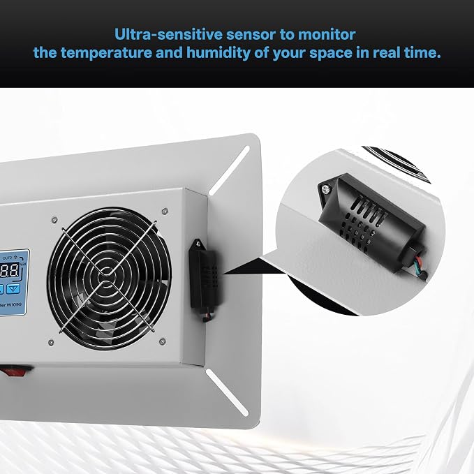 240 CFM Crawlspace Vent Fan, With Thermostat,Humidistat, For Moisture Reduction, Radon Mitigation, Freeze Protection, Ideal for Basement, Attic, Crawl Space Fan Vent(Air Out) 3-year warranty