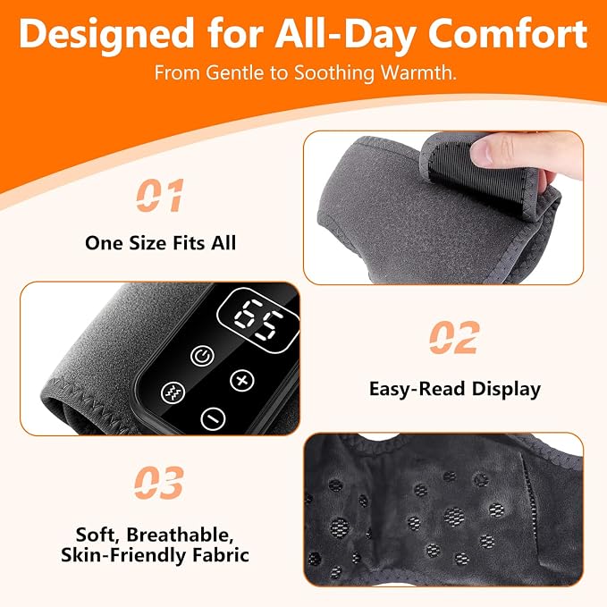 Foot Advanced Renew Triple Method Massager for Neuropathy and Plantar Fasciitis, Cordless Foot Massager with Heat and Vibration, Portable for Home Travel Use（Gray 2pcs）