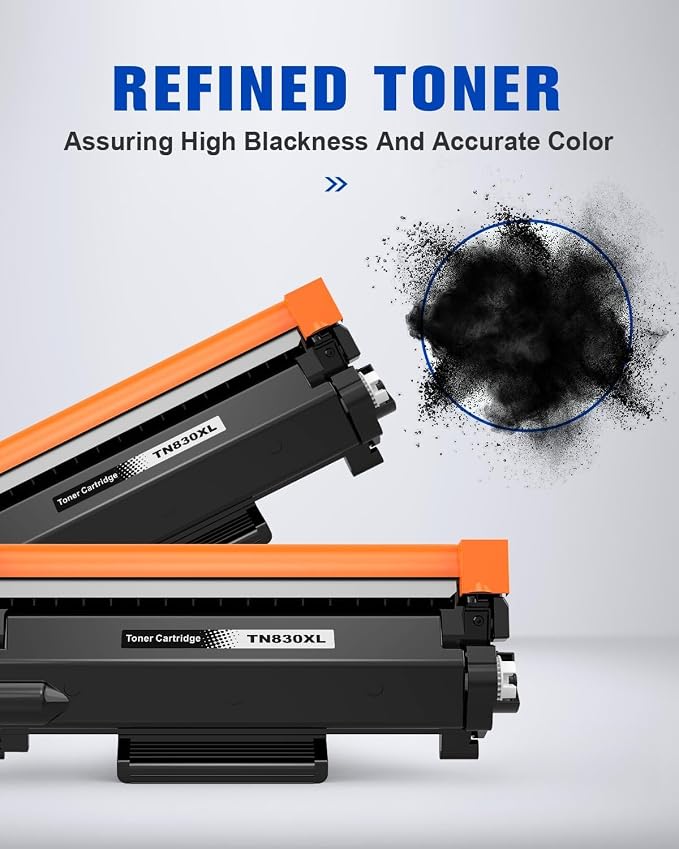 TN830XL TN830 TN-830 Toner Cartridge Compatible Replacement for Brother TN830 XL/V/R TN 830 XL TN-830XL 830 Toner Use with HL-L2460DW DCP-L2640DW MFC-L2820DW MFC-L2900DW HL-L2400D Printer (4 Black)