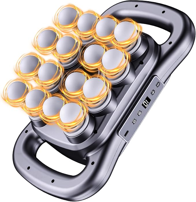 16-Head Massage Gun,2026 Upgrade Deep Tissue Percussion Massager with 9 Modes 9 Intensities, Muscle Tension Release Electric Massage Tools for Back,Shoulders,Legs,Fathers Day Gift