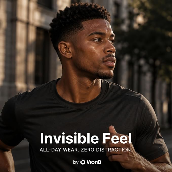 Air Skin Tones Invisible Earbuds for Small Ears - Wireless Bluetooth 5.4, Skin-Matching Mini Stemless Ear Buds, IPX5 Waterproof, ENC Noise Cancelling (Copper Amber)