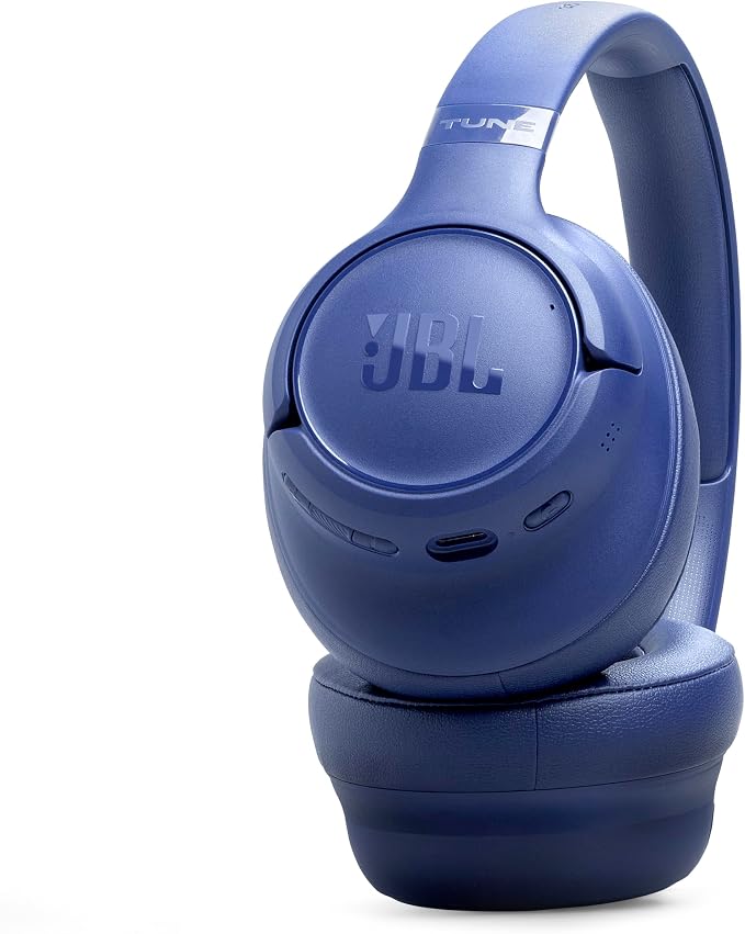 JBL Tune 730BT - Wireless Over-Ear Bluetooth® 6.0 Headphones with Powerful JBL Pure Bass Sound, 2 beamforming mics for Perfect Calls, Up to 76 Hours of Battery Life, & Multi-Point Connection (Blue)