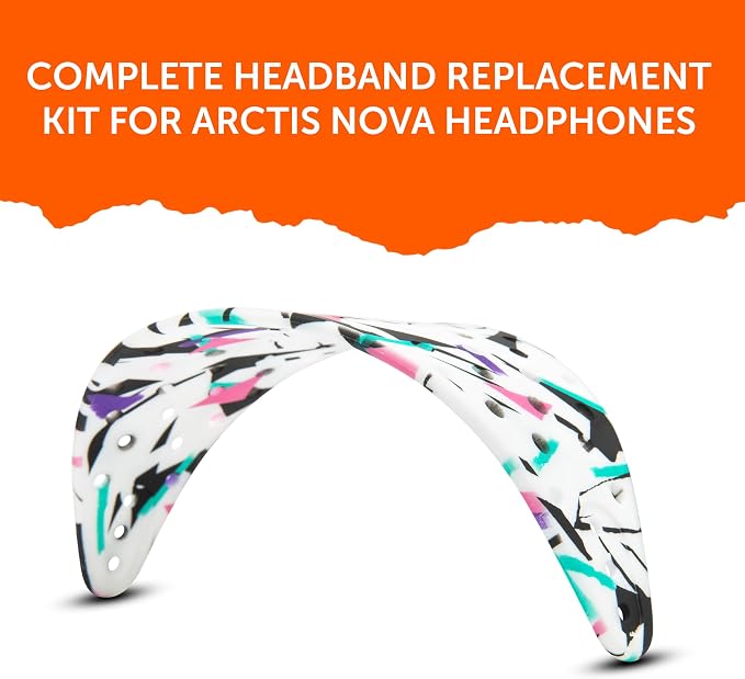 WC Modkit V2 Nova Pro Wireless, Pro Omni, & Elite - Gel Earpads, Extra-Wide Headband, & Side Plates for Arctis Nova Pro Wireless, Nova Elite & Nova Pro Omni by Wicked Cushions | 90's White