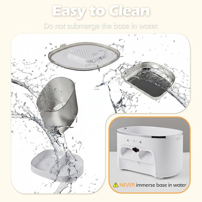 Automatic Cat Feeder with Camera, Automatic Dog Feeder Dry Food, 8L Dual Hopper Auto Cat Food Dispenser, 1080P HD Video with Night Vision/2-Way Audio/APP, 5G WiFi Pet Feeder with Low Food Tray-White