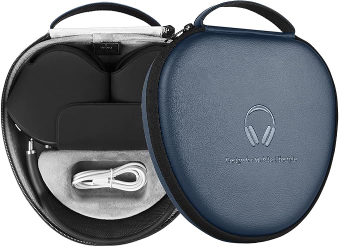 for Apple AirPods Max Case Accessory: WIWU AirPod Max Case with Sleep Mode | Airpod Max Accessories for Apple Headphones | Ultra-Slim Travel Carrying Case | Portable Storage Bag | Fits 1st & 2nd Gen