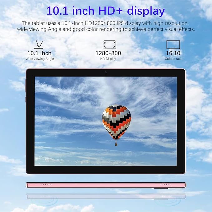 COOPERS Tablet Android 15, 10 inch Tablet 12GB RAM+64GB ROM Max 1TB, 1.8Ghz Quad-core Processor, 5G WiFi6, 6000mAh Battery Dual Camera, 2 in 1 Tablets with Keyboard Case Mouse Stylus, Widevine L1 Pink