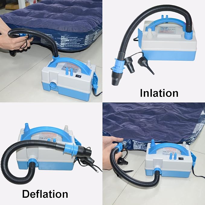 Electric Balloon Pump,Portable Dual Nozzle Electric Balloon Inflator/Blower with Multipurpose Hose Extension,for Party Decoration