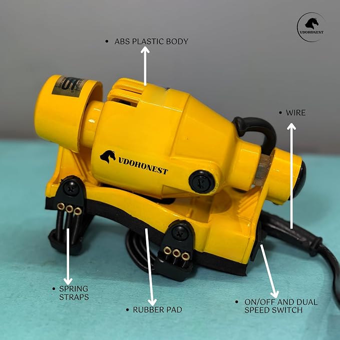 Powerful Double Speed Floating Action for Full Body Massager Corded Electric Powered, Barber Massager Yellow