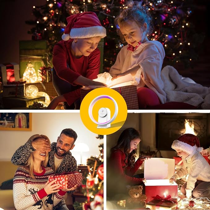 5-in-1 Color Changing Table Lamp, Portable Bluetooth Speaker,15W Wireless Charging Station, Dimmable Night Light, Phone Holder, Christmas Gift for Women, Men, Teen Boy Girl Trendy Stuff