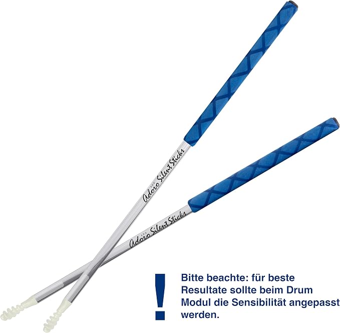 Adoro Silent eSticks - Quiet Drum Sticks for Electronic Drum Set & Drum Pad - Drumsticks that Reduce the Loud Contact Noise and Protects Pads at the same time - SSE (1 Pair)