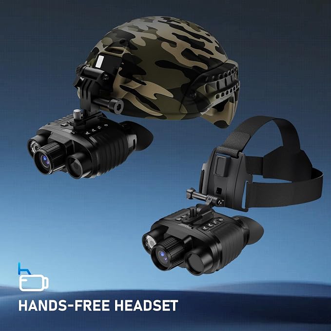 GOYOJO 4K Head-Mounted Night Vision Goggles, Night Vision Binoculars with 4500mAh Rechargeable Battery, 32GB Card Recording Photo & Video for Hunting & Camping