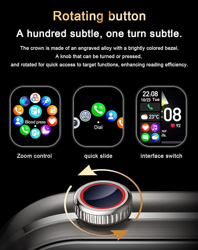 Smart Watch with Earbuds,2.02" HD Screen,2 in 1 Smart Watches for Women,Waterproof Fitness Tracker Watch with Wireless Earphone Compatible for Android iOS with Sports Monitor Sleep/Black
