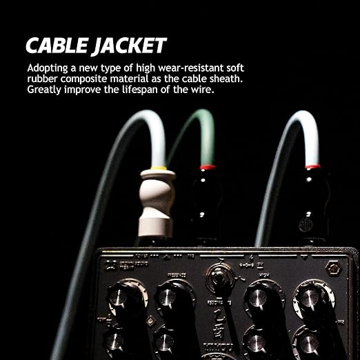 10ft Guitar Cable, 1/4 Inch Straight/Straight Instrument Cable, Electric Cord Guitar Amp Cord for Bass Amp and Instruments (AG+ Powder Blue)