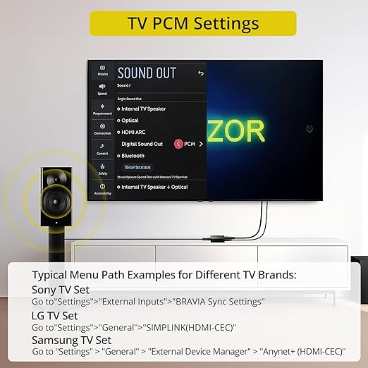 PROZOR eARC/ARC Audio Extractor for TV, 192KHz HDMI ARC to RCA & 3.5mm Audio Converter Volume Adjustable (Support CEC), for HDTV ARC/eARC to Headphones Speakers L/R Systems
